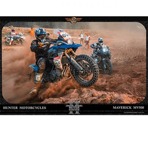 Hunter Motorcycle wall poster