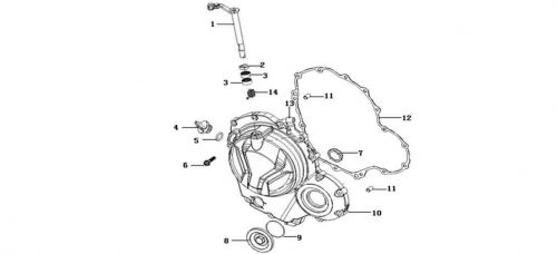 Engine 500 Right Crankcase Cover